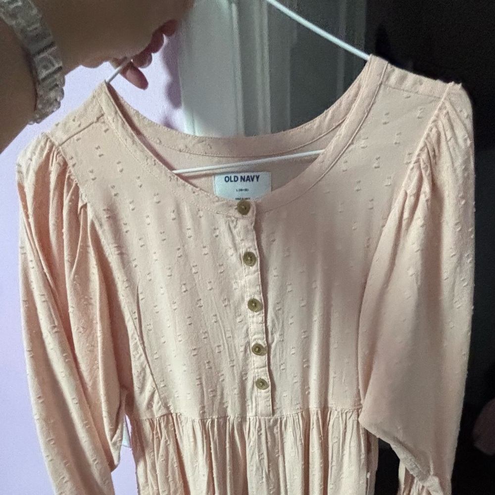 Old Navy Blush Button-Front Top